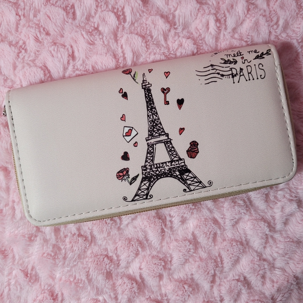 Eiffel Tower Zip-Around Wallet